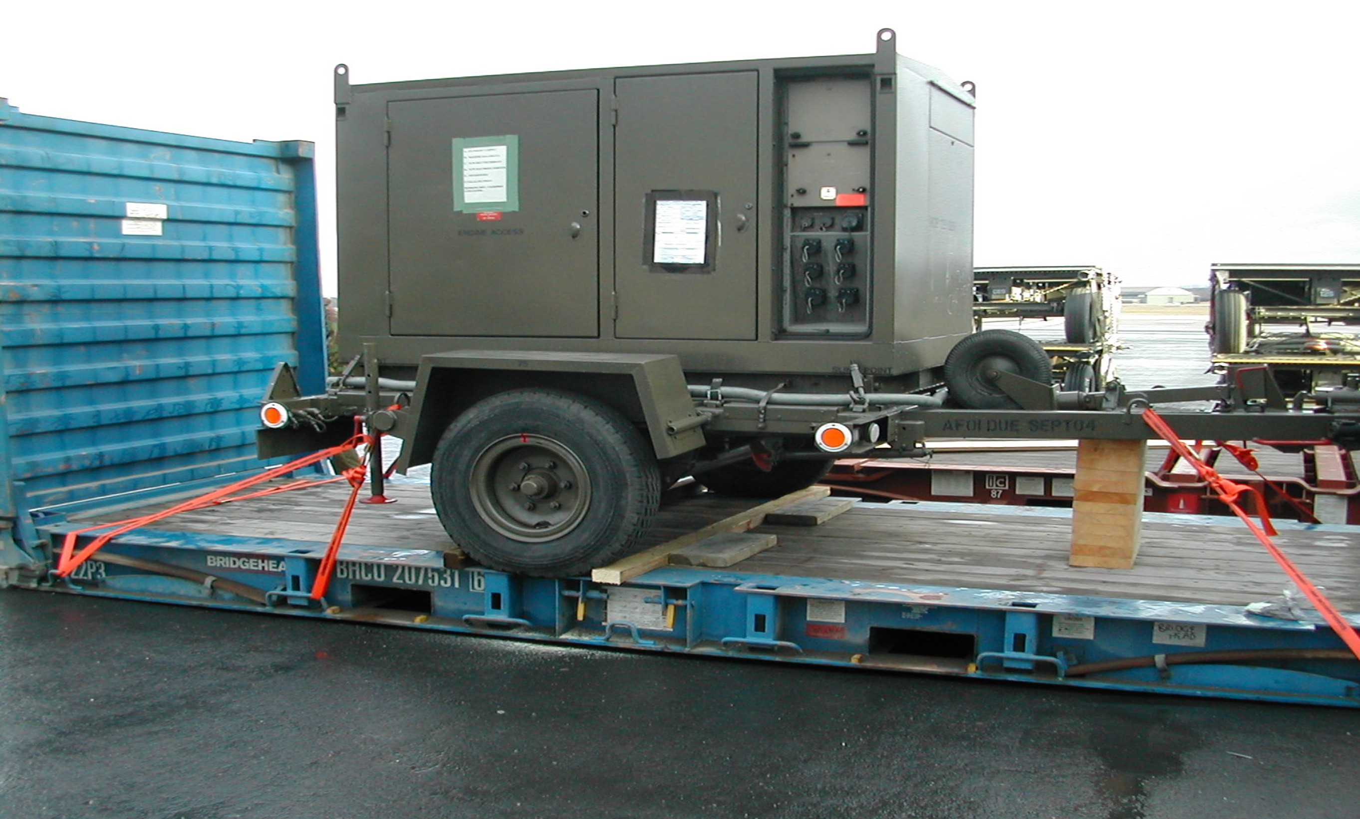 Flat rack vehicule Army